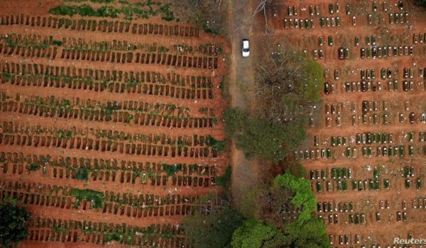 Brasil está registrando más de 1,000 muertes diarias por coronavirus