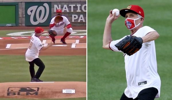 Reconocido médico que contradijo a Donald Trump lanza primera bola en juego inaugural de la MLB