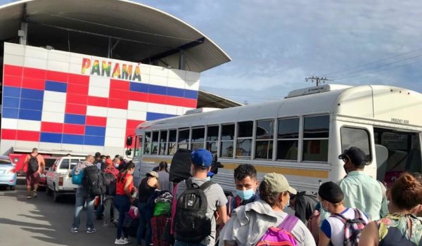 28 de julio, Puesto de Control de Paso Canoas, Panamá, salida humanitaria de 97 nicaragüenses, 10mo viaje coordinado con Costa Rica y Nicaragua.
