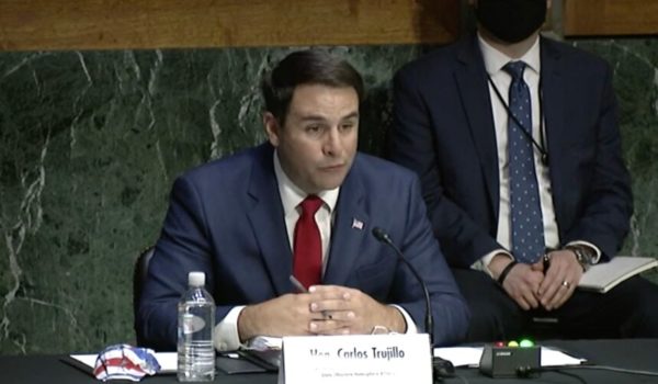 Embajador Carlos Trujillo advierte a Venezuela que la intervención militar continúa siendo una opción