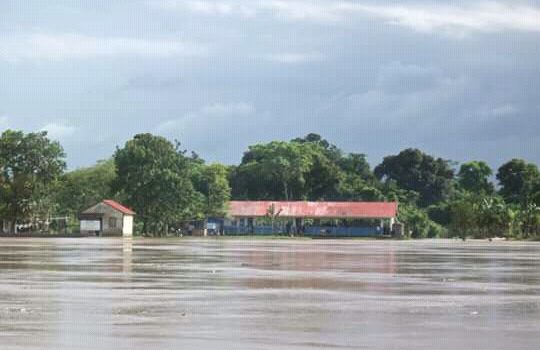 Lluvias causan inundaciones en la Costa Caribe de Nicaragua. LA PRENSA/CORTESÍA