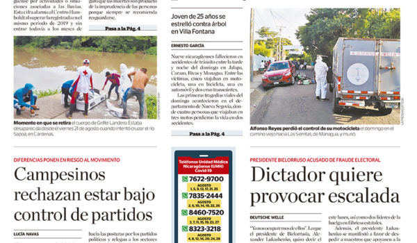 Portada impresa 25-08-2020