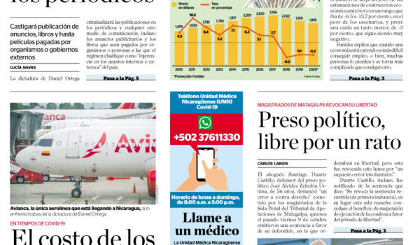 Portada impresa 14-10-2020