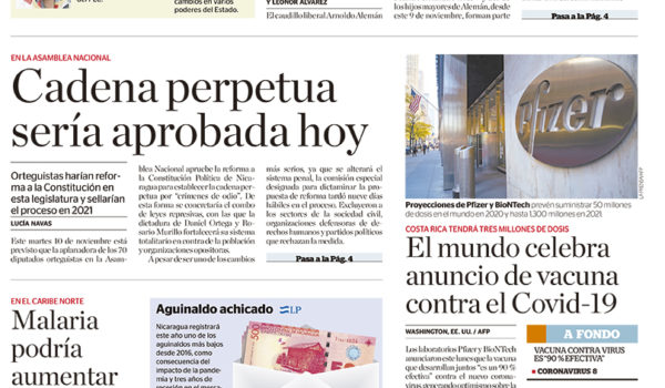 Portada impresa 10-11-2020
