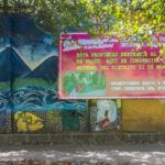Este fue el cartel colocado en Popol Nah. LA PRENSA/W. LÓPEZ
