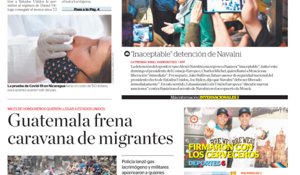 Portada impresa 18-01-2021