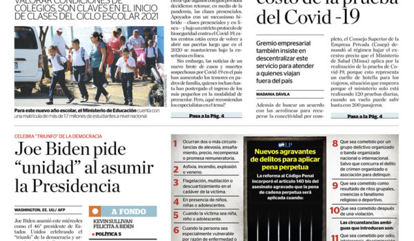 Portada impresa 21-01-2021