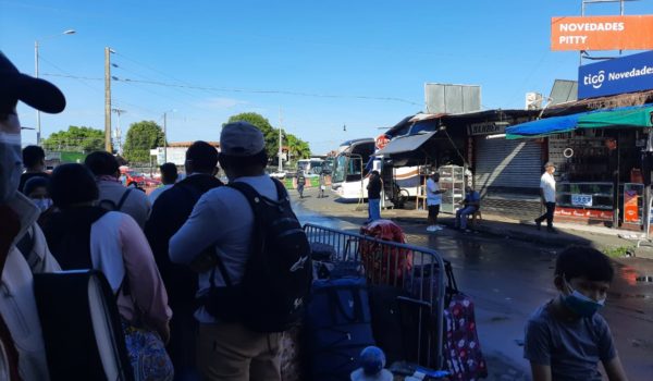 Segundo viaje humanitario de retorno a Nicaragua, en total 212 nicas salieron de Paso Canoas. LA PRENSA / CORTESÍA
