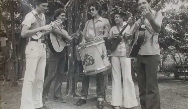 Finales de julio de 1979. De izquierda a derecha: Pancho Cedeño, Martín Fonseca, Agustín Sequeira, Marlene Álvarez y Salvador Baltodano.