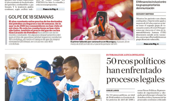 Portada impresa 15-03-2021