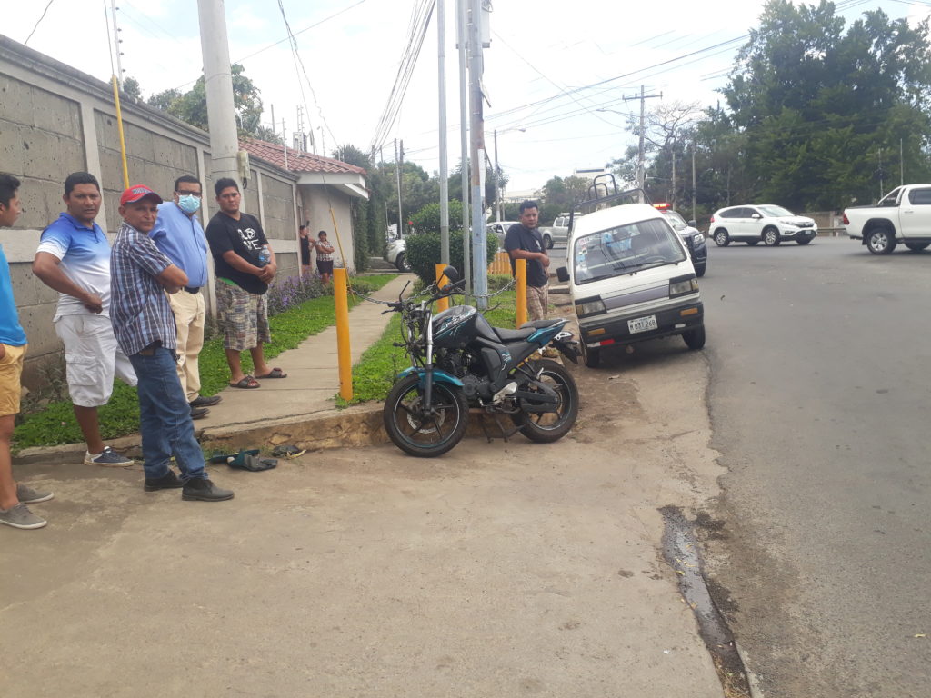Esta es la motocicleta en la que viajaba Jamir Ruiz Cuadra. LA PRENSA/ Archivo.
