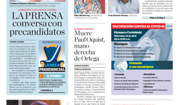 Portada impresa 14-04-2021