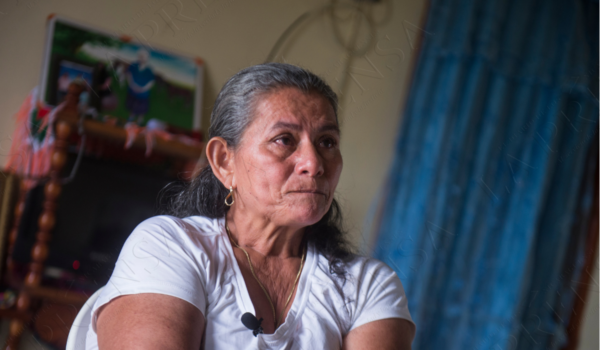 Socorro Leiva, una mujer campesina tuvo 13 hijos, 3 de ellos fallecieron y otros 3 incluyendo Meyling han optado por irse ilegalmente a EE.UU. LA PRENSA / W. LÓPEZ