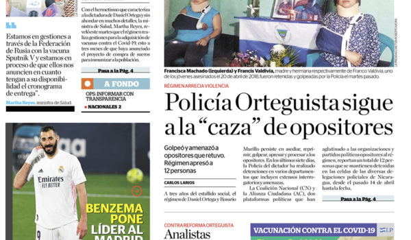 Portada impresa 22-04-2021