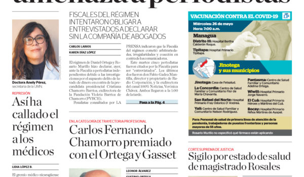 Portada impresa 26-05-2021