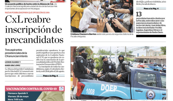 Portada impresa 28-05-2021