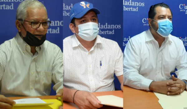 Félix Maradiaga, Medardo Mairena y Luis Fley oficializan sus intenciones de inscribirse como precandidatos en la Alianza Ciudadana