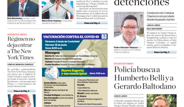 Portada impresa 18-06-2021