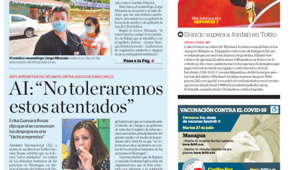 Portada impresa 27-07-2021