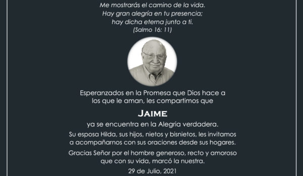 Jaime Chamorro condolencias