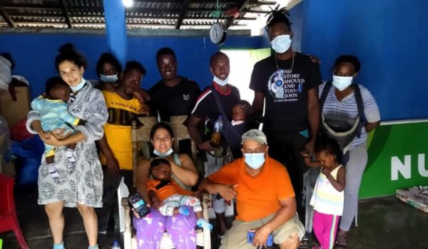 Varias mujeres jóvenes migrantes haitianas han dado a luz, como Odney Negriel que tuvo a su bebe Princess Briany en el municipio de Jalapa, en Nueva Segovia, en su travesía desde Haití hacia los Estados Unidos/LA PRENSA/WaragónR.