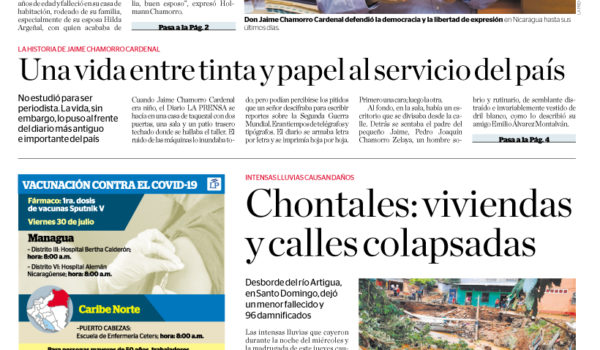 Portada impresa 30-07-2021
