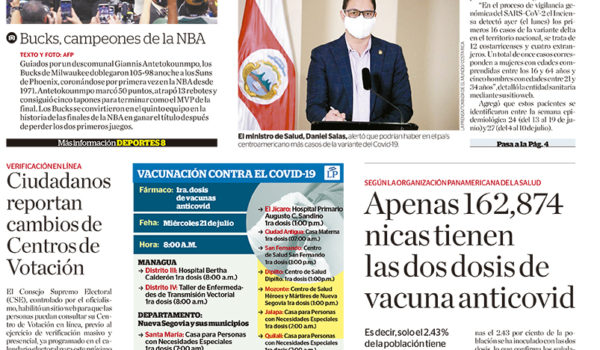 Portada impresa 21-07-2021