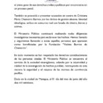 Primera acusación formal contra Cristiana Chamorro