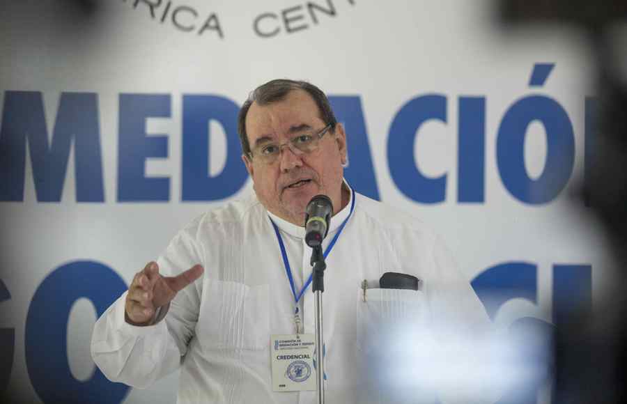 Monseñor Carlos Avilés, fue uno de los religiosos que participó en el Diálogo Nacional en 2018. LA PRENSA / TOMADA DE INTERNET