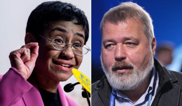 Premio Nobel de la Paz 2021 para los periodistas María Ressa y Dmitry Muratov