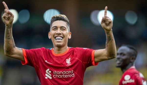 Triplete de Firmino y el Liverpool salta por el momento a la cima de la Premier League