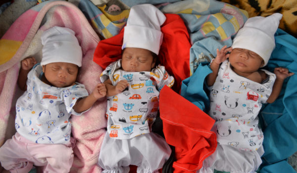 Las tres Marías, las trillizas que nacieron hace un mes en el seno de una familia pobre de Matagalpa