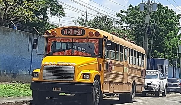 Este es el bus de la ruta 133 que impactó mortalmente a la señora Florencia Calero, de 80 años. LA PRENSA