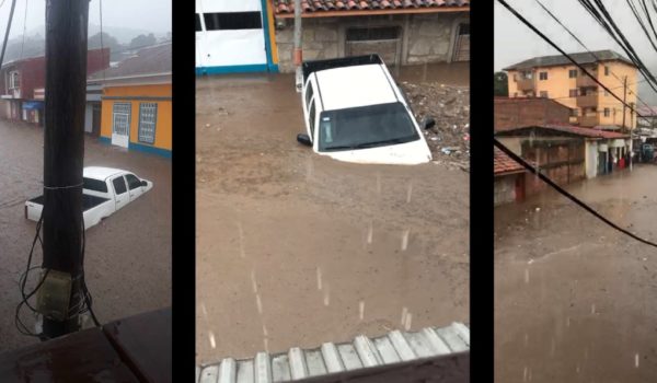 Ríos en las calles de Matagalpa, tras lluvia de más de una hora