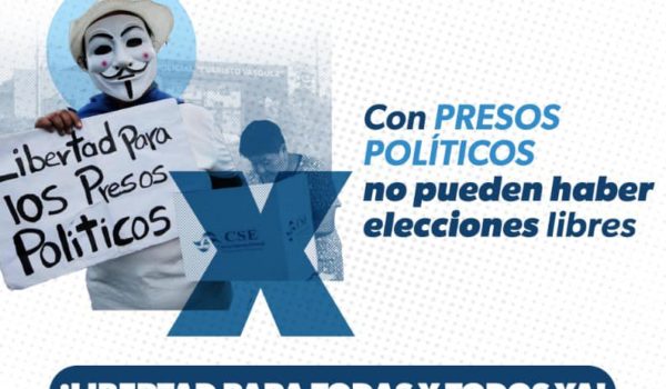 UNAB hace un llamado a quedarse en casa con el lema: «Con presos políticos no puede haber elecciones libres»