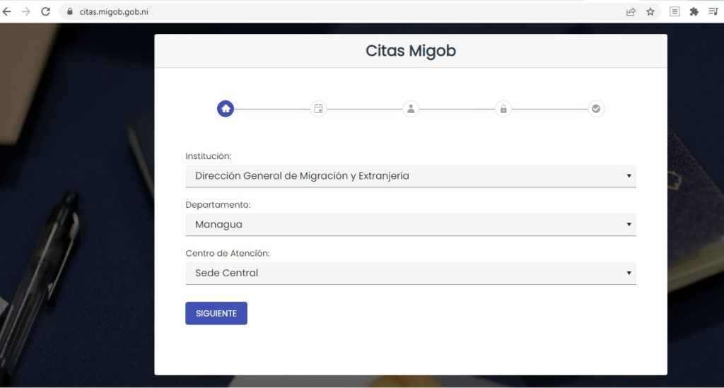 Tramitar cita en línea para solicitar pasaporte