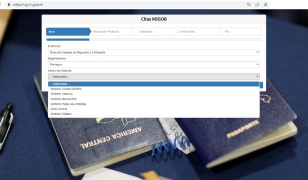 Ya están disponibles las citas en línea para todas las delegaciones de Migración de Managua