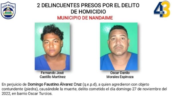 Prisión preventiva para dos acusados de matar de un batazo en la cabeza a joven nandaimeño