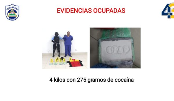 Un colombiano y dos nicas apresados en Managua con mochilas cargadas de cocaína