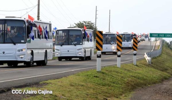 Llegan a Nicaragua 150 nuevos busos rusos