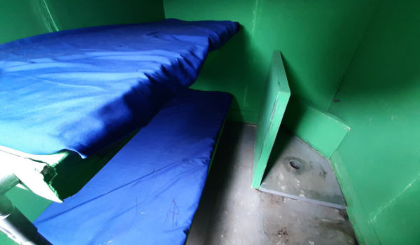 Réplica de la celda de castigo de la Dirección de Auxilio Judicial en Managua, conocida como "El nuevo Chipote". LA PRENSA/Archivo