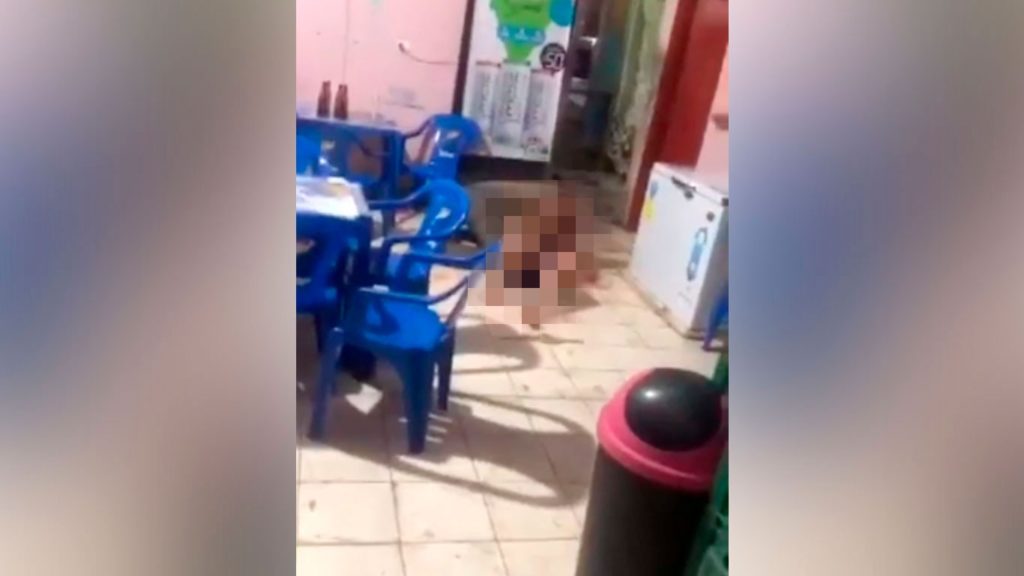 reydi Lucia Borge Rayo, de 20 años, fue baleada por su pareja cuando tomaban licor en el bar La Champa en Wiwilí, Jinotega. LA PRENSA/Captura de video.