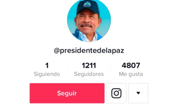 Aparecen perfiles de Ortega en Twitter, Instagram y Tik Tok