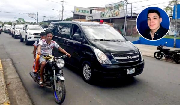 Caravana vehicular despide a joven que fue arrollado en Juigalpa al recoger su celular