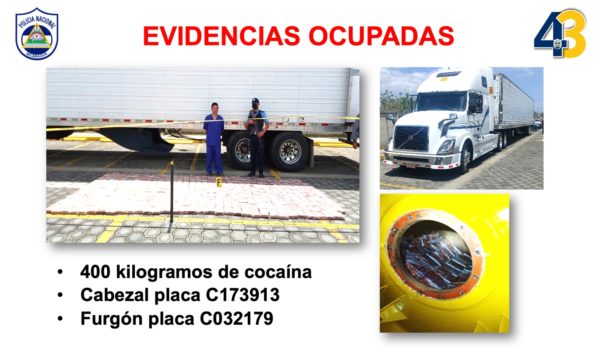 Policía incauta en Peñas Blancas cargamento narco valorado en 10 millones de dólares
