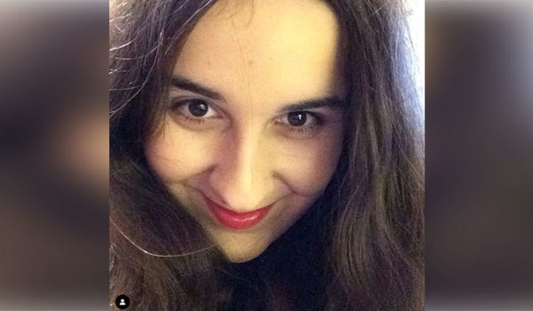 Redes sociales Selfie de Megan en redes sociales.