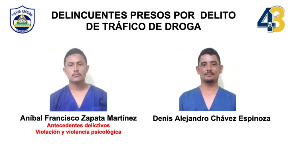 A estos dos hombres la Policía les ocupo un millonario alijo de cocaina. LA PRENSA/ Policía.