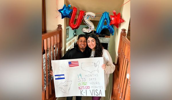 La historia de amor de un nicaragüense que se reencontró con su prometida al recibir su visa K-1