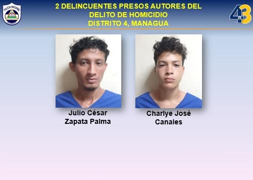 Estos son los dos sospechosos de haber robado y asesinado a Felton Elry López Morales. LA PRENSA/ captura de video/ Redes sociales.  