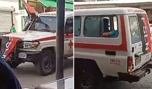 Dictadura usa ambulancias robadas a la Cruz Roja para marchas sandinistas